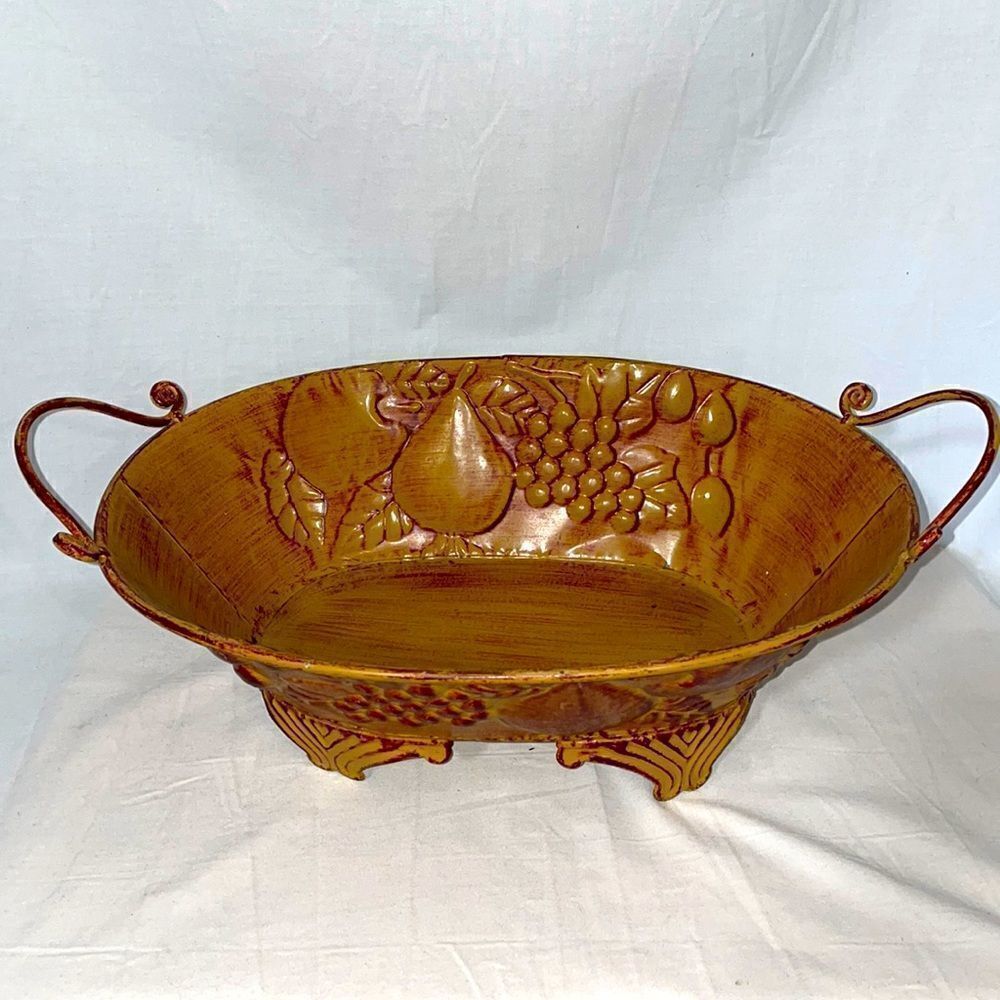 Metal Basket  with fruit decor